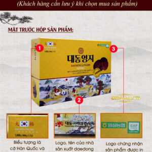 Hộp quà nấm linh chi vàng thượng hạng Hàn Quốc Deadong hộp 1 kg L050