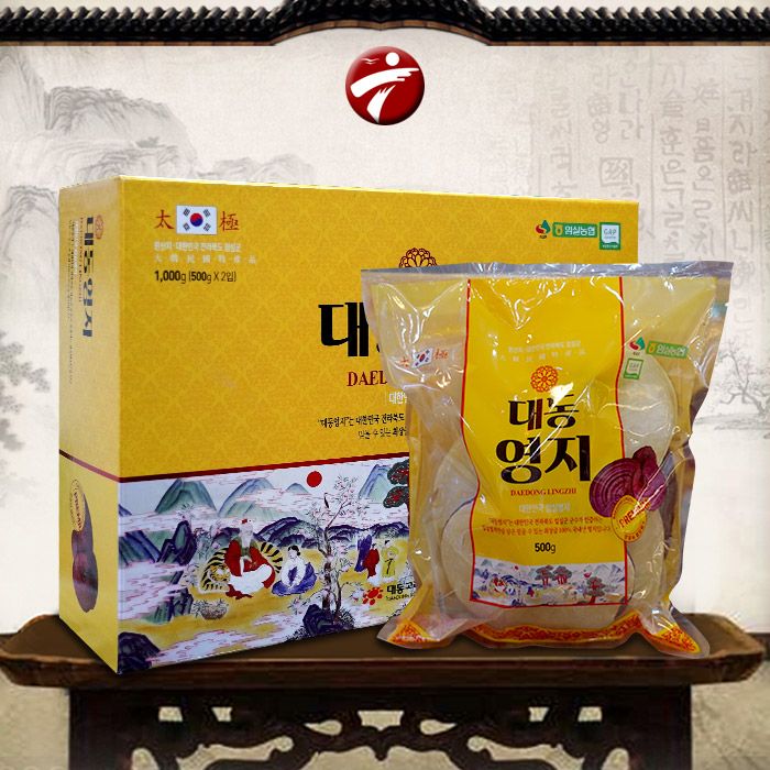 Hộp quà nấm linh chi vàng thượng hạng Hàn Quốc Deadong hộp 1kg L050