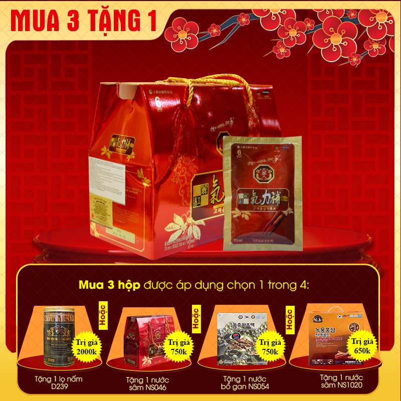 Nước ép hồng sâm tinh chất dạng gói NS046