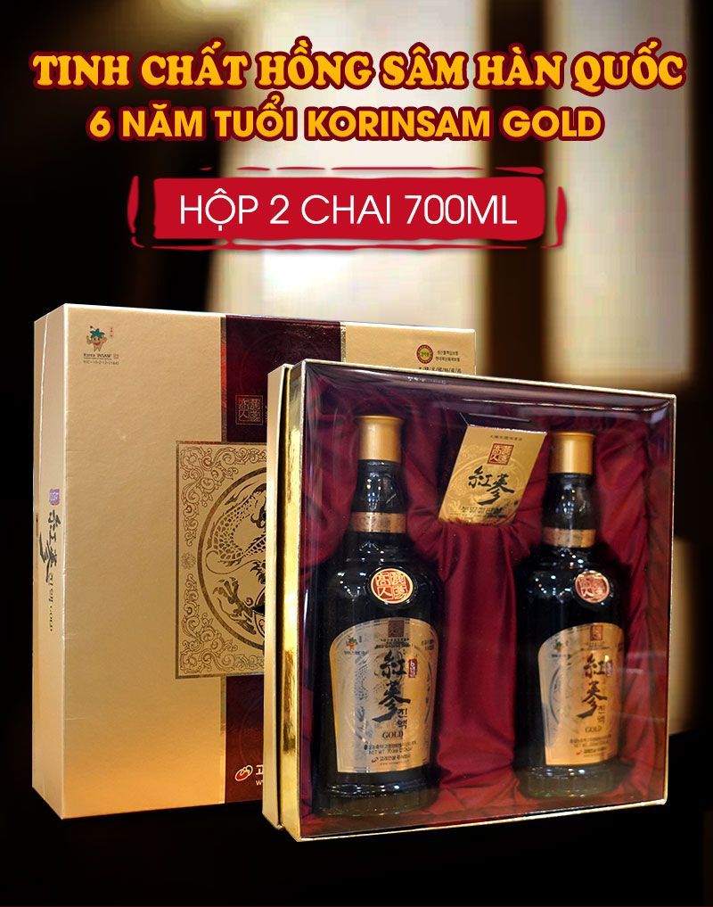 Tinh chất hồng sâm Hàn Quốc 6 năm tuổi Korinsam Gold hộp 2 chai x 700ml NS936 1