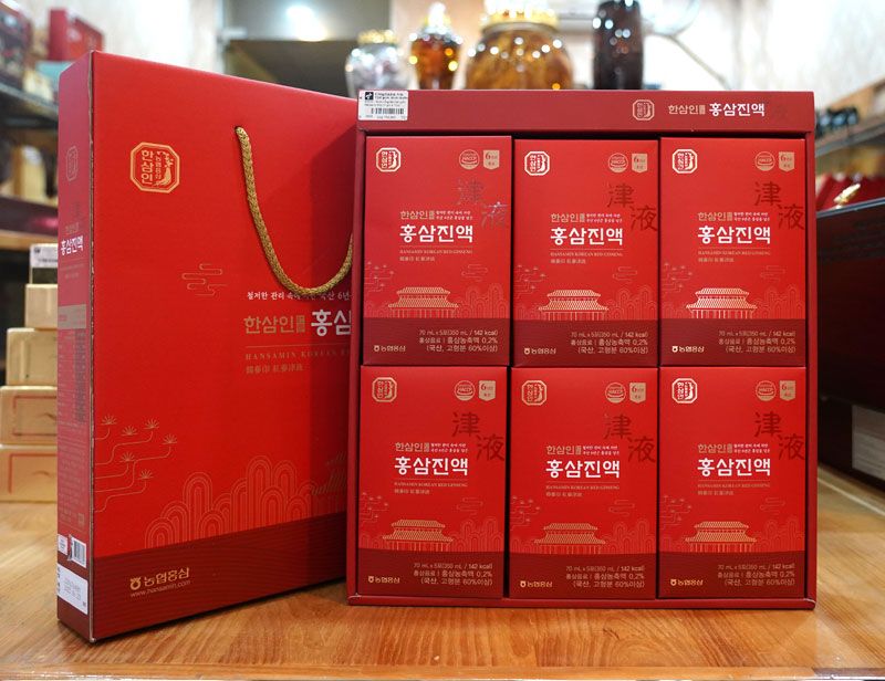 Nước hồng sâm Hàn Quốc Hansamin Hộp 30 gói x 70m 11