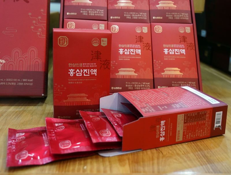 Nước hồng sâm Hàn Quốc Hansamin Hộp 30 gói x 70m 15