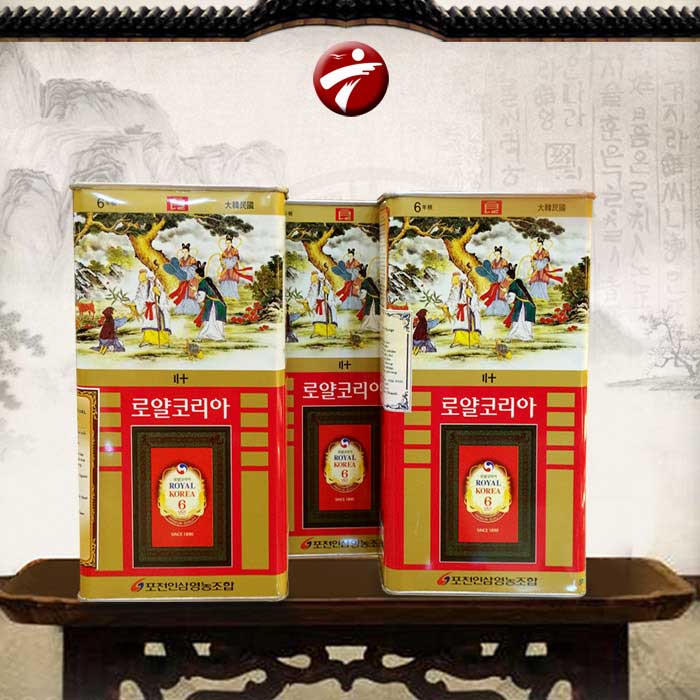 Hồng sâm nguyên củ sấy khô Royal hộp thiếc 150g