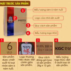 Hồng sâm tẩm mật ong cao cấp chính phủ KGC hộp 240g NS453 4