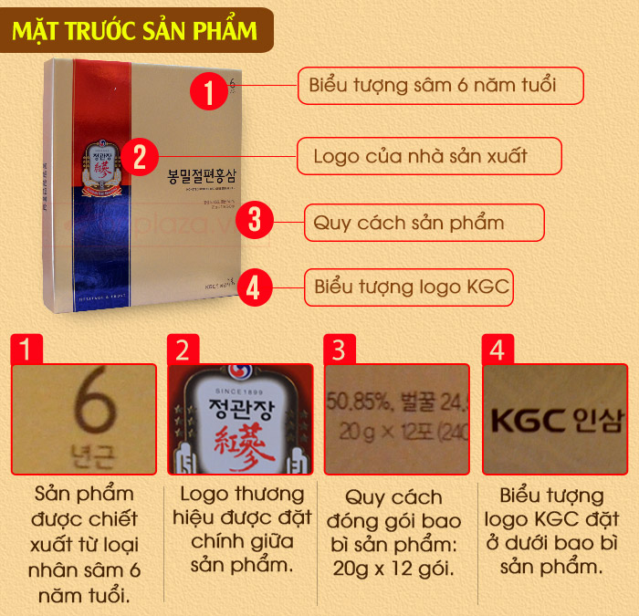 Hồng sâm tẩm mật ong cao cấp chính phủ KGC hộp 240g NS453 4