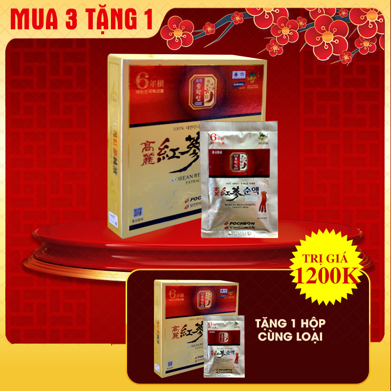 Nước hồng sâm cao ly nguyên chất Pocheon 80ml loại 30 gói NS223